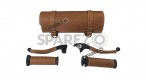 Royal Enfield Meteor and Classic Reborn 350 Big Size Tool Bag lever with Grip Brown - SPAREZO